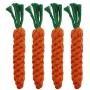 Amersumer 4 PCS Puppy Chew Dog Toys Carrot Cotton Pet Rope Chew Toys Pet Teeth Cleaning Chewing Biting Rope Dog Toys
