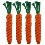 Amersumer 4 PCS Puppy Chew Dog Toys Carrot Cotton Pet Rope Chew Toys Pet Teeth Cleaning Chewing Biting Rope Dog Toys Amersumer 4 PCS Puppy Chew Dog Toys Carrot Cotton Pet Rope Chew Toys Pet Teeth Cleaning Chewing Biting Rope Dog Toys