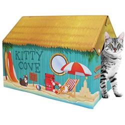 American Cat Club Summer Kitty Cove Cat House & Scratcher w/ Catnip, One Size