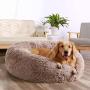 HACHIKITTY Dog Beds Calming Donut Bed, Puppy Dog Bed Large Dogs, Faux Fur Dog Bed Joint Relief