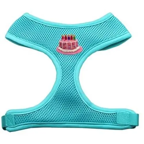 Mirage Pet Products 73-34 LGAQ Pink Birthday Cake Chipper Aqua Harness, Large