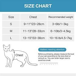 FDOYLCLC Cat Chest Adjustable Escape Proof Harness with Leash Set for Walking, Cat Best Vest Travel Outdoor Jacket, Comfortable Soft Mesh Cat Harness for Small Large Dog Kitten Rabbit