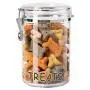 Oggi Acrylic Airtight 51-Ounce Pet Treat Canister with Treats and Paws Motif -Food Storage Container Oggi Acrylic Airtight 51-Ounce Pet Treat Canister with Treats and Paws Motif -Food Storage Container