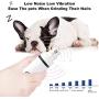 TDYNASTY DESIGN Dog Nail Grinder Quiet Electric Dog Nail Trimmer Kit for Dogs & Cats, 3 in 1 Pet Trimmer, Multi-Function Painless Pet Paws Grooming Smoothing Clipper, Portable & Rechargable