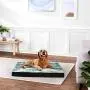 Blue Ocean Waves, Large Dog Bed for Small, Medium, Large Dogs/Cats Up to 65 Lbs, Thick Mattress with Removable Washable Cover and Waterproof Lining Blue Ocean Waves, Large Dog Bed for Small, Medium, Large Dogs/Cats Up to 65 Lbs, Thick Mattress with Removable Washable Cover and Waterproof Lining