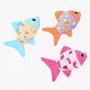ocijf179 Cat Toy Pet Cat Kitten Plush Cute Fish Doll Catnip Interactive Bite-Resistant Chew Toy - Blue