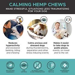 PetHonesty Hemp Calming Treats for Dogs - All-Natural Soothing Snacks with Hemp + Valerian Root, Stress & Dog Anxiety Relief - Aids with Thunder, Fireworks, Chewing & Barking