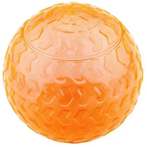 Aduck Dog Ball Toys Squeaky (Arrow Bouncy Series) (Non-Toxic Soft Natural Rubber), Cute Crystal Ball Design -3.15inch