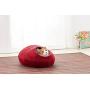 Kivikis Cat Bed, House, Cave, Nap Cocoon, Igloo, 100% Handmade from Sheep Wool (XL 17-26 pounds cat, Dark Gray) (L for 6-8 kg,12-18 pounds cat, Burgundy Dark)