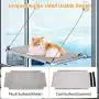 pueikai Cat Hammock, Cat Window Perch for Indoor Large Cats, Cat Resting Seat Hammock Shelves, Sturdy Heavy-Duty Knob Suction Cups Holds Up to Weighted up to 50 lbs, Space-Saving & Easy to Assemble pueikai Cat Hammock, Cat Window Perch for Indoor Large Cats, Cat Resting Seat Hammock Shelves, Sturdy Heavy-Duty Knob Suction Cups Holds Up to Weighted up to 50 lbs, Space-Saving & Easy to Assemble