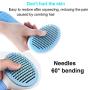 Premium Pets Self Cleaning Slicker Brush - One Click Cleaning Dog Brush - Gentle Hair Removal Cat Brush - Great for Daily Grooming - Suitable for Long and Short Hair