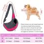 WOYYHO Pet Dog Sling Carrier Breathable Mesh Adjustable Strap Travel Sling Bag Carrier for Dogs Cats Bunny