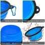 Collapsible Dog Bowl, 3 Pack Portable Pet Cat Feeding Watering Dish with Lids, Expandable Pet Feeding Watering Cup Dish for Walking, Kennels & Camping