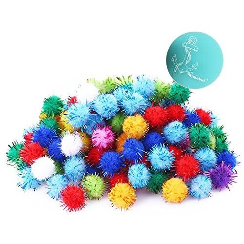 Rimobul Assorted Color Sparkle Balls My Cats All Time Favorite Toy - 1.5'' - 50 Pack