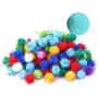 Rimobul Assorted Color Sparkle Balls My Cats All Time Favorite Toy - 1.5'' - 50 Pack