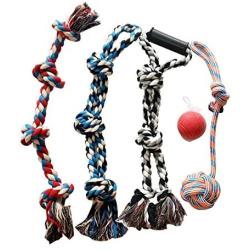 “N/A” Dog Toy Bite Resistant Cotton Rope Set, Can Be Used for Big Dog Training