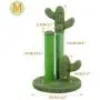 PAWZ Road Cat Scratching Post Cactus Cat Scratcher Featuring with 3 Scratching Poles and Dangling Ball