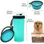 Dog Water Bottle for Walking Hiking Camping Outdoor and Food Container 2 in 1 with 2 Collapsible Dog Bowls,MSDADA Leak Proof Portable Travel Water Dispenser Best Christmas Gift for Dogs Cats and Other Pets (XL Size，Blue)