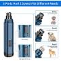 FUBARBRA Nail Grinder Trimmers for Dog, 2-Speed Pet Paw Nail Grinder Rechargeable Pet Nail Trimmer No Painless, Easy to Use as Seen on TV for Small Medium Large Dogs & Cats Pet Grooming Tool Kit