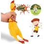 2 Pack Screaming Rubber Chicken,Squeaky Noise Yellow Chicken Toy Dog Chew to, Ideal Prank Novelty Gift,15”