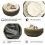 CHEWIE Comfortable Round Cat Bed and Small Dog Bed, Bite Resistance, Non-Slip and Waterproof Bottom,High Walls, Machine Washable