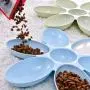 ocijf179 Pet Bowl Creative Cat Food Utensils Petal Multi-Cell Kitten Bowl PP Pet Feeder Supply - Blue ocijf179 Pet Bowl Creative Cat Food Utensils Petal Multi-Cell Kitten Bowl PP Pet Feeder Supply - Blue