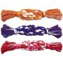 Ruffin It Fetch N Floss Squeak Rope Toy, Large, Orange/Purple/Red