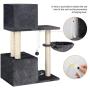 BTY Cat Tree, Small Cat Trees and Towers Multi-Level Cat Scratching Post Tree Stand House Cat Activity Center with Feed Bowl, Bells, House Cave for Cats & Kittens