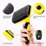 TwoEar Dog Self Cleaning Slicker Brush for Hair Grooming, Removes Loose Tangled Undercoat and Mats Gently, Easy Shedding for Small Medium and Large Dog Pet and Cat with Short and Long Hair