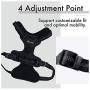Quinnky Pets Adjustable Dog Harness - Dog Body Harness - 2 Leash Clips - Black Dog Harness - Heavy Duty Dog Harness - Large Dog Harness Heavy Duty - Dog Harness for Large Dogs - Tactical Pet Harness