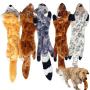 Jalousie 5 Pack Dog Squeaky Toys Three no Stuffing Toy Squeaky Toy Without Stuffing for Small Medium Large Dog Pets New (Stuffingless Combo C)