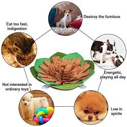 kathson Snuffle Mat for Dogs, Sniffing Dog Puzzle Toys Anti-Slip Slow Feeding Bowl Pets Maze Feed Game Encourages Natural Foraging Skills for Cats Dogs