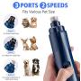 Petgria Upgraded Dog Nail Grinder with LED Light - Professional 2-Speed Electric Pet Nail Trimmer Powerful Painless Paws Grooming & Smoothing for Small Medium Large Dogs