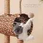 Morimoe Cat Tower with Tunnel and Ball,Scratching Post,Kitten Playground,Cool Furniture Decor