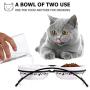 Y YHY Cat Bowls Elevated, Cat Food Dish Raised, Tall Cat Bowls for Food and Water, Ceramic Pet Dishes for Cat or Dogs, Anti Vomiting, Whisker Fatigue, Dishwasher Safe, 12 Ounces