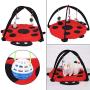 Tnfeeon Foldable Cat Play Mat, Pet Dog Cat Scratching Mat Tent Multifunction Pet Bed with Hanging Toy Balls