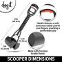 Dogit Jawz Dog Waste Scooper, Dog Pooper Scooper for Grass and Gravel Easy Pick Up