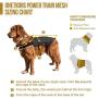 OneTigris Tactical Dog Harness,Large Dog Harness, K9 Mesh Vest Powertrain with Webbing and Leash Clip for Training Hiking Walking