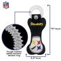 Pets First NFL Pittsburgh Steelers Dental Dog TUG Toy with Squeaker. Tough PET Toy for Healthy Fun, Teething & Cleaning Pets Teeth & Gum, Team Color, one Size (PIT-3310)