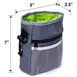 Phonyeer Dog Treat Pouch - Pet Snacks, Toys and Training Tools Carrier With Built-In Poop Bag Dispenser - Stylish, Multi-wear, Multipurpose Weather-Resistant Nylon Fabric Material