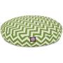 Sage Chevron Medium Round Indoor Outdoor Pet Dog Bed With Removable Washable Cover By Majestic Pet Products