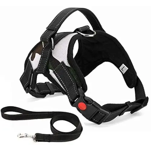Musonic No Pull Dog Harness, Breathable Adjustable Comfort, Free Leash Included, for Small Medium Large Dog, Best for Training Walking Musonic No Pull Dog Harness, Breathable Adjustable Comfort, Free Leash Included, for Small Medium Large Dog, Best for Training Walking