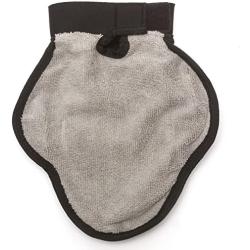 Totally Pooched Reversible Silicone Pet Grooming Glove for Gentle Massage, Bathing and Hair Removal, One Size, Grey
