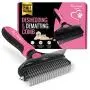 Fur Magic Deshedding and Dematting Comb Double Sided Undercoat Rake Pet Grooming Brush Removing Mats, Knots & Tangles for Dogs and Cats with Long, Medium and Short Hair Fur Magic Deshedding and Dematting Comb Double Sided Undercoat Rake Pet Grooming Brush Removing Mats, Knots & Tangles for Dogs and Cats with Long, Medium and Short Hair