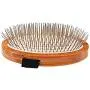 Bass Brushes | Style & Detangle Pet Brush Alloy Pin | Pure Bamboo Handle | Palm Style | Striped Finish | Model A6-Sb Bass Brushes | Style & Detangle Pet Brush Alloy Pin | Pure Bamboo Handle | Palm Style | Striped Finish | Model A6-Sb