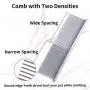 KABUDA 3 Pack Pet Comb, Chrome Electroplating Steel Combs in 3 Sizes (19 x 3 cm, 19 x 4 cm, 19 x 5 cm) for Dogs, Cats, and Other Pets with Different Lengths of Hair (Pack of 3)