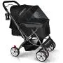 WONDERFOLD P1 Folding Pet Stroller Wagon for Dogs/Cats, 4 Wheels, Zipperless Entry, Storage Basket, Cup Holder WONDERFOLD P1 Folding Pet Stroller Wagon for Dogs/Cats, 4 Wheels, Zipperless Entry, Storage Basket, Cup Holder
