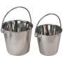 Pro Select Heavy Duty Stainless Steel Handled Snag Free Design Dog & Animal Feeding Pails