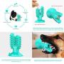 CHZHENG Dog Chew Toothbrush Toys, Cactus Toys Suction Cup Pet Toy Treat Dispenser for Small/Medium/Large Dogs,Blue