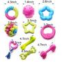SZKOKUHO 17 Packs Durable Pet Puppy Dog Chew Toys Set Puppy Teething Ball Toys Puppy Rope Dog Tug Toy Safety Design